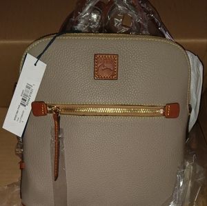 Authentic Dooney & Bourke Pebble Grain Backpack, Taupe